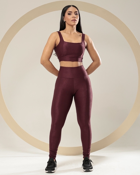 Conjunto de calça Evellin Vinho - comprar online