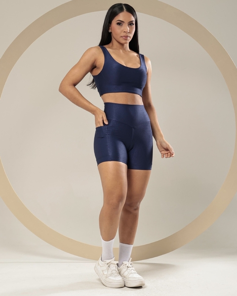 Conjunto de short Camille Azul - comprar online