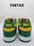 Zapatillas Nike Dunk Low Brasil (2020/2024) con detalles en verde y amarillo, vista trasera.