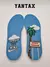 Plantillas de las zapatillas Nike SB Dunk Low Crenshaw Skate Club, con diseño azul, palmera y nubes.