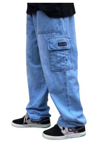 Calça Cargo Skate Jeans Streetwear Bolso Lateral