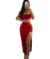 Conjunto Olívia saia longa com fenda e cropped suplex - comprar online