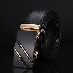 Cinto de Couro Ecológico Com Fivela em Metal Dourado - comprar online