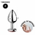 Plug Anal de Metal com Pedra Cravejada - P M G - Pensei Prazer