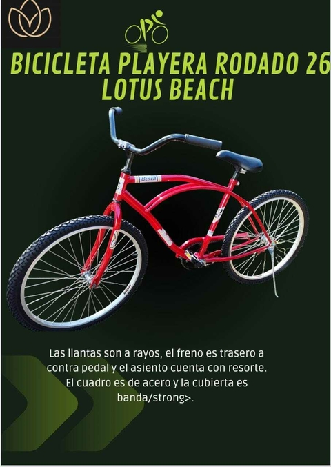 Bicicleta playera rodado 26 Beach