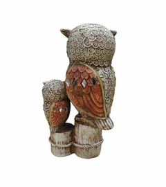Buho doble S/tronco 17cm (1393) - comprar online