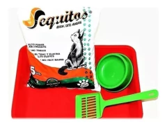 Kit Bandeja Sanitaria Gato Full 40cm X 30cm X 10c