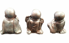 Buda Bebe Trio Ciego Sordo Mudo Resina Deco - comprar online