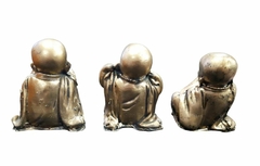 Buda Bebe Trio Ciego Sordo Mudo Resina Deco - Son Rachas