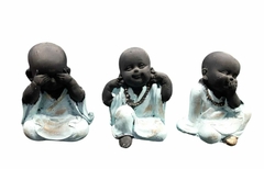 Buda Bebe Trio Ciego Sordo Mudo Resina Deco en internet