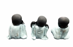 Buda Bebe Trio Ciego Sordo Mudo Resina Deco - Son Rachas