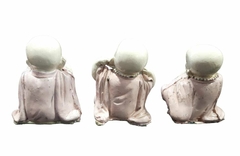 Buda Bebe Trio Ciego Sordo Mudo Resina Deco - comprar online