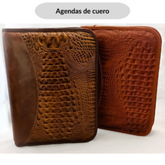 Sobre agenda Carpeta de oficio Cuero Croco.