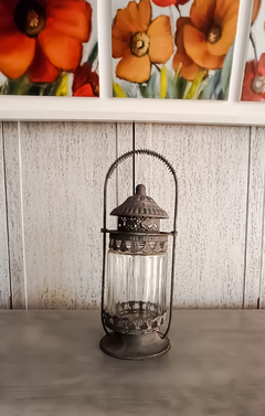 Farol porta fanal vintage. - comprar online
