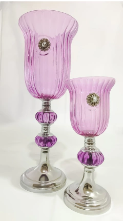 Copas de Portavelas Púrpura