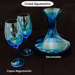 Decantador Cristal Aquamarina