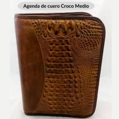 Sobre agenda Carpeta de oficio Cuero Croco. en internet
