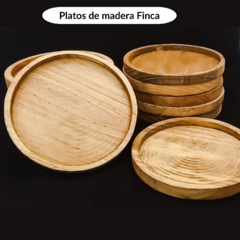 Platos de madera Finca por 6 unidades