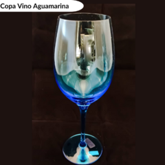 Copa Cristal Aguamarina - comprar online