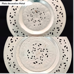 Plato decorativo metal estilo Marroquí - comprar online