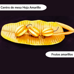 Centro de mesa Hoja Amarillo