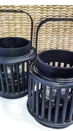 Portavelas Bambú Negro - comprar online