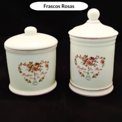 Frascos algodeneros Rosas - comprar online