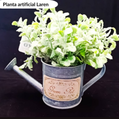 Plantas Artificiales con maceta de regadera. en internet
