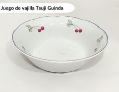Juego de platos porcelana Tsuji modelo Guinda. - Efecto Deco