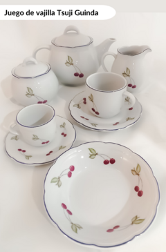 Juego de platos porcelana Tsuji modelo Guinda. - comprar online