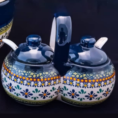 Azucarera y yerbera Deco.