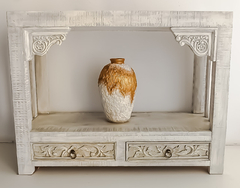 Jarrón Dorado y Blanco - comprar online