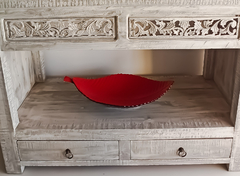 Centro de mesa Hoja roja y negra. - comprar online