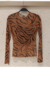 BLUSA TULE ESTAMPADO TIGRE COM TOP - comprar online