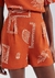 Short com Pregas Terracota Hering