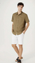 Bermuda Básica Masculina HERING Chino Em Sarja - Branco