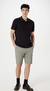 Bermuda Básica Masculina HERING Chino Em Sarja - Cinza