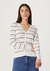 Cardigan básico feminino decote v em tricô fio tinto