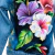 Chaqueta Clasica Corta con diseño de Cayenas rosada, moradas y blanca en internet