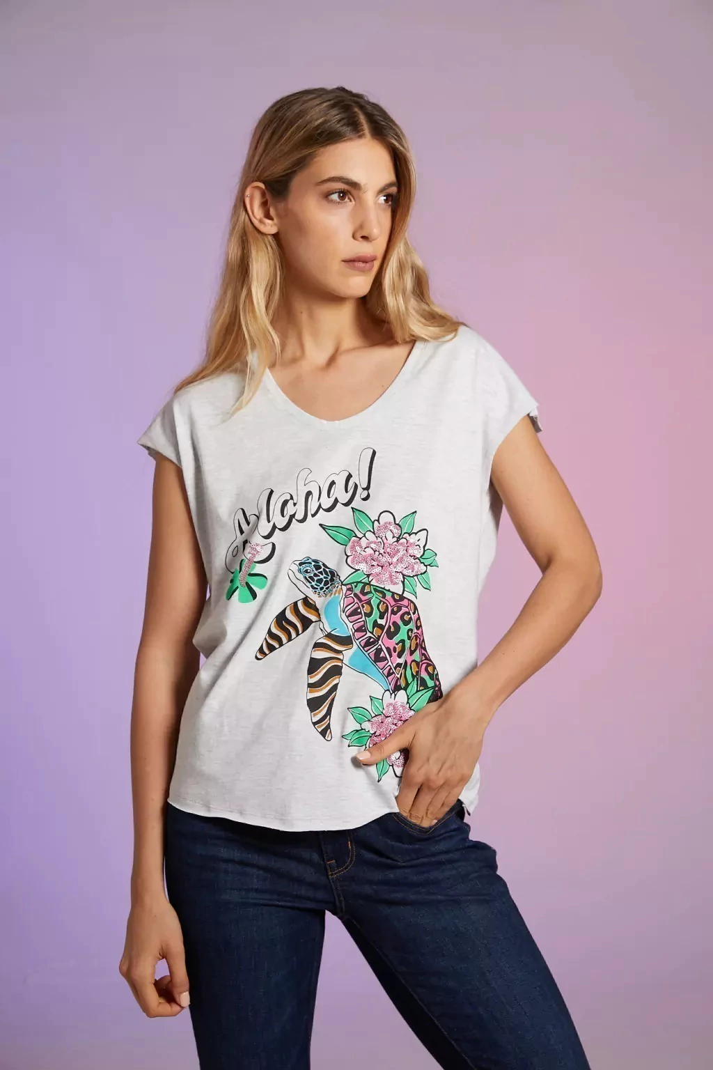 Remera Aloha, Agustina Saquer