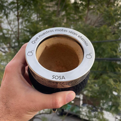 mate personalizado, grabado en virola 