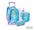 Kit 3 peças Mochila rodinha Metalizada Princesa