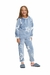 Pijama de Inverno Infantil Feminino em Fleece - Estrela Azul