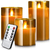 Luzes LED eletrônicas para decoração doméstica, vela de vidro, temporizador de controle remoto, natal e casamento, conjunto completo.
