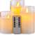 Luzes LED eletrônicas para decoração doméstica, vela de vidro, temporizador de controle remoto, natal e casamento, conjunto completo.