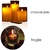 Luzes LED eletrônicas para decoração doméstica, vela de vidro, temporizador de controle remoto, natal e casamento, conjunto completo.