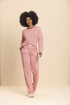 Pijama Manga Longa Feminino Algodão - Coraçõezinhos