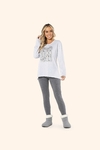 Pijama Longo 'Estrelas' calça legging - Cinza