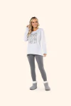 Pijama Longo 'Estrelas' calça legging - Cinza