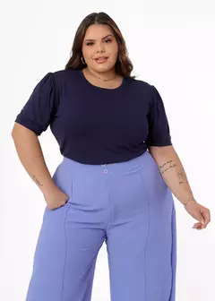 BLUSA DE MANGA PRINCESA - AZUL MARINHO